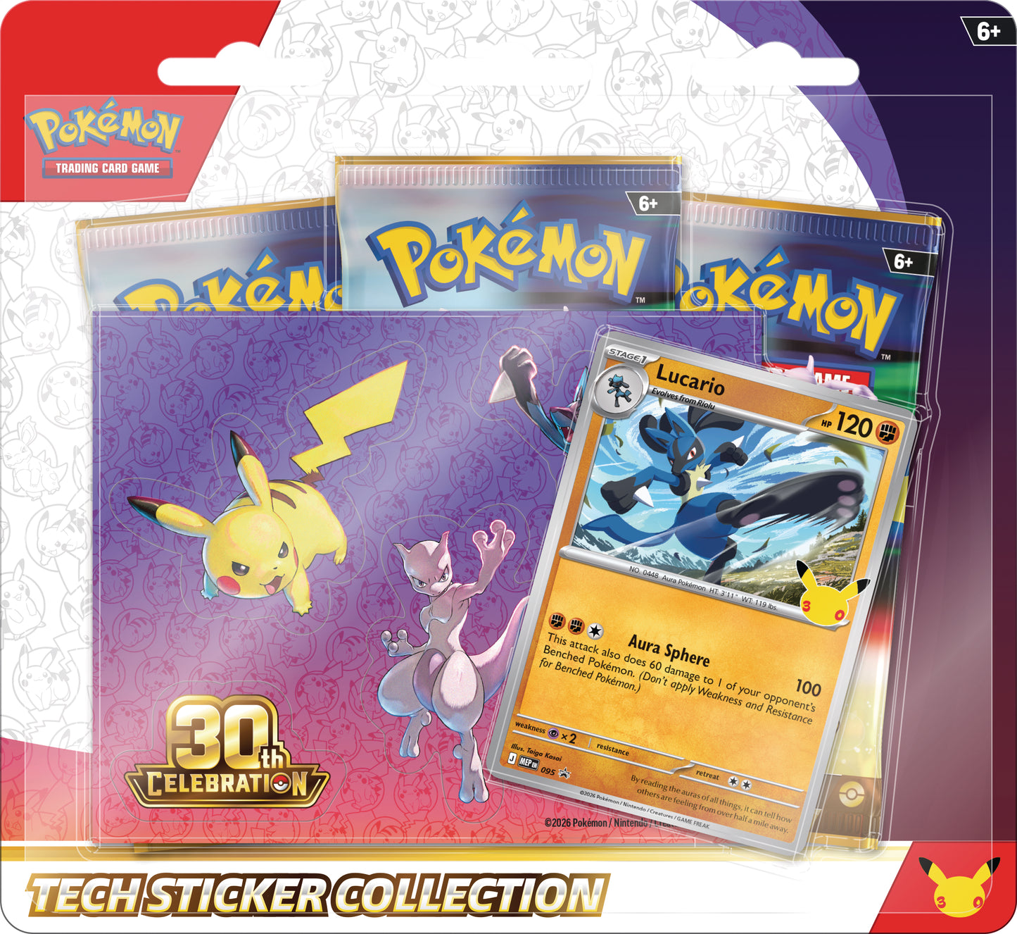 Pokemon 30th Celebration - Tech Sticker Collection