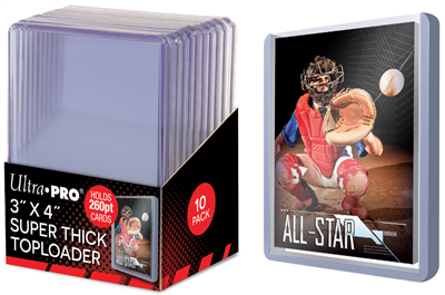 UP - 3" x 4" Super Thick 260pt Toploader (10 styk)