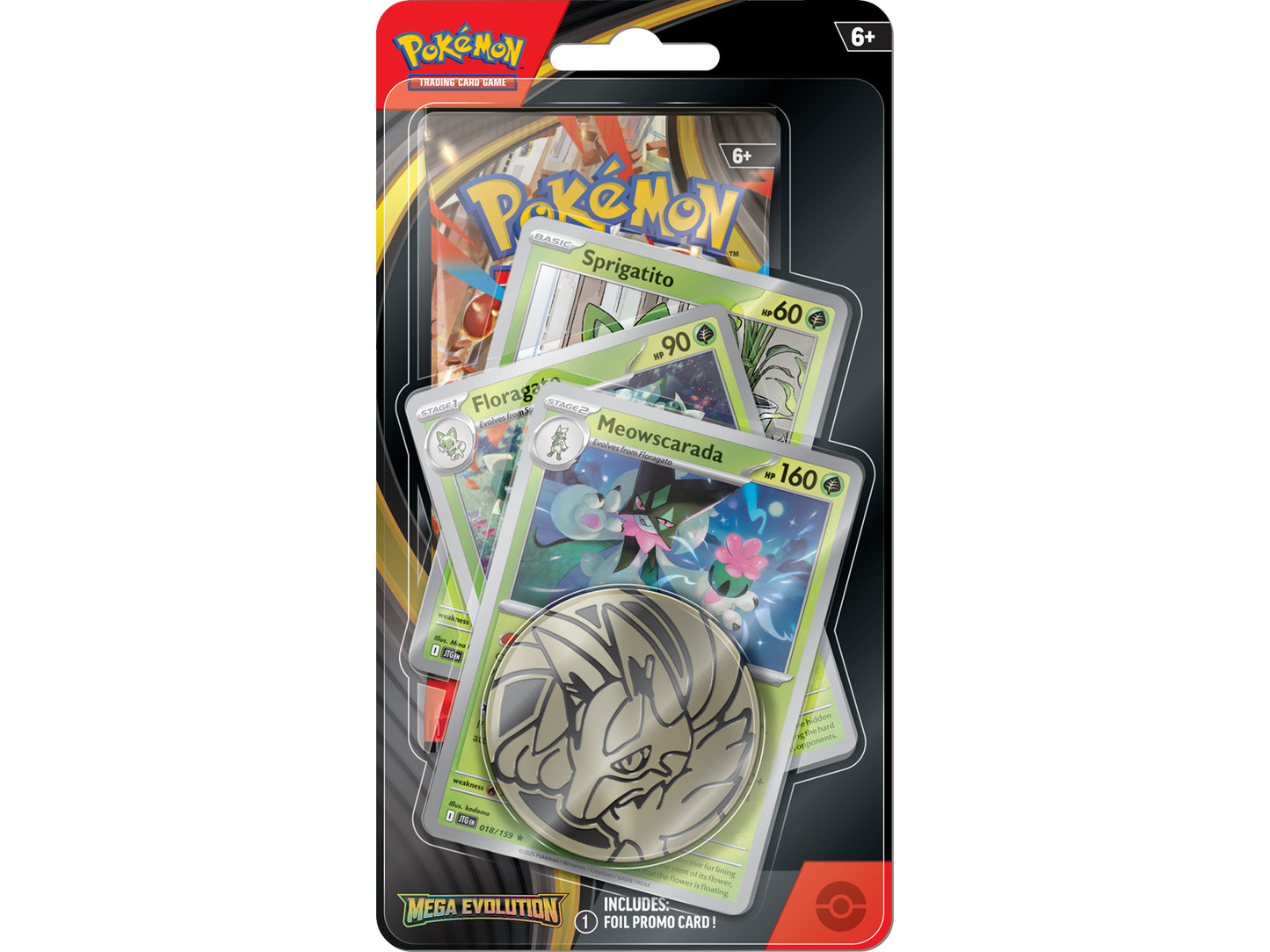 Pokemon Mega Evolutions Booster Pack + Promo Kort & Mynt