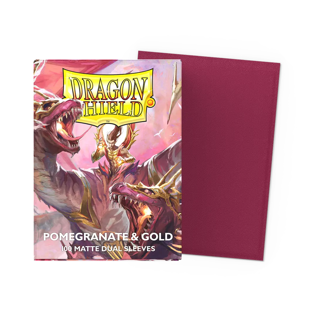 Dragon Shield Pomegranate & Gold - Matte Dual Sleeves