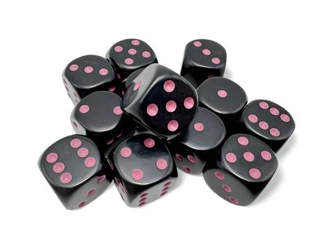 Chessex Opaque Black/Pink