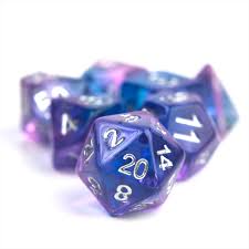 Sirius Dice Dice Set: Aurora Blue Layered Resin