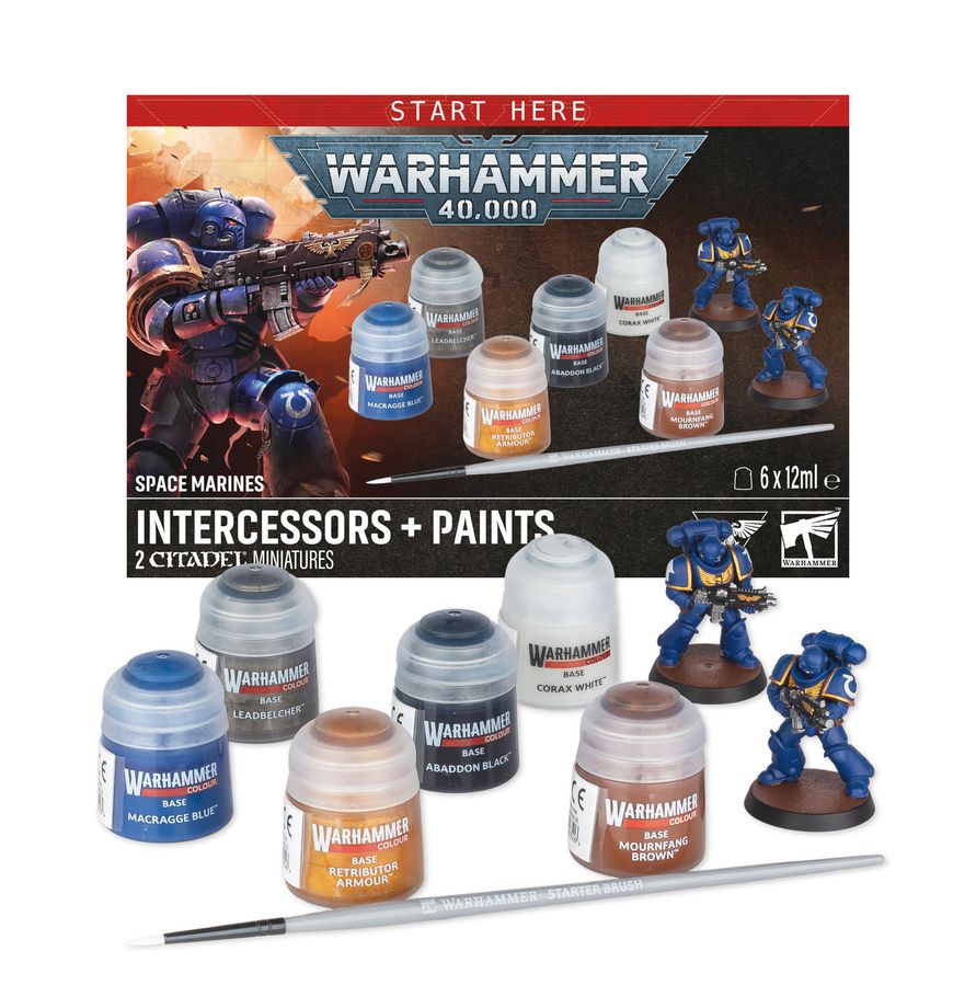 Warhammer 40.000 Space Marine Intercessors + Paints
