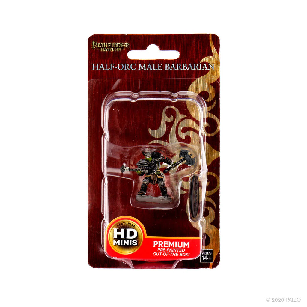 Pathfinder Battles: Premium Painted Figure - Half-Orc Barbarian Male - EN