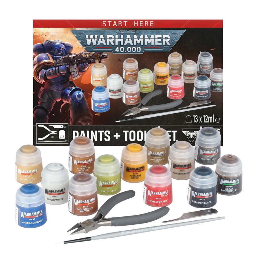 Warhammer 40.000 Paints + Tool Set
