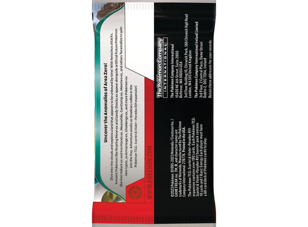 Pokemon Paradox Rift booster