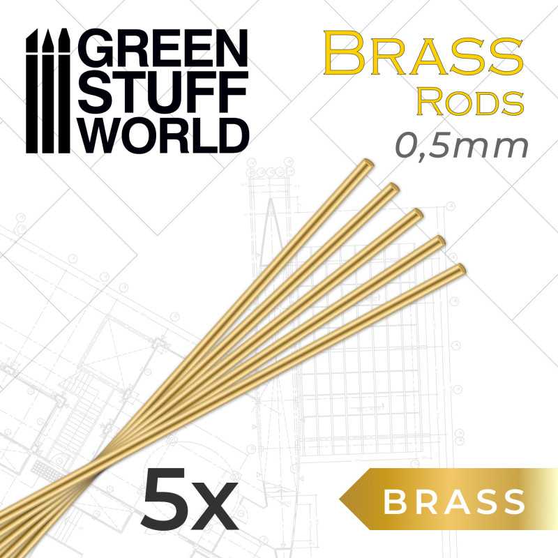 GSW Pinning Brass Rods 0.5mm