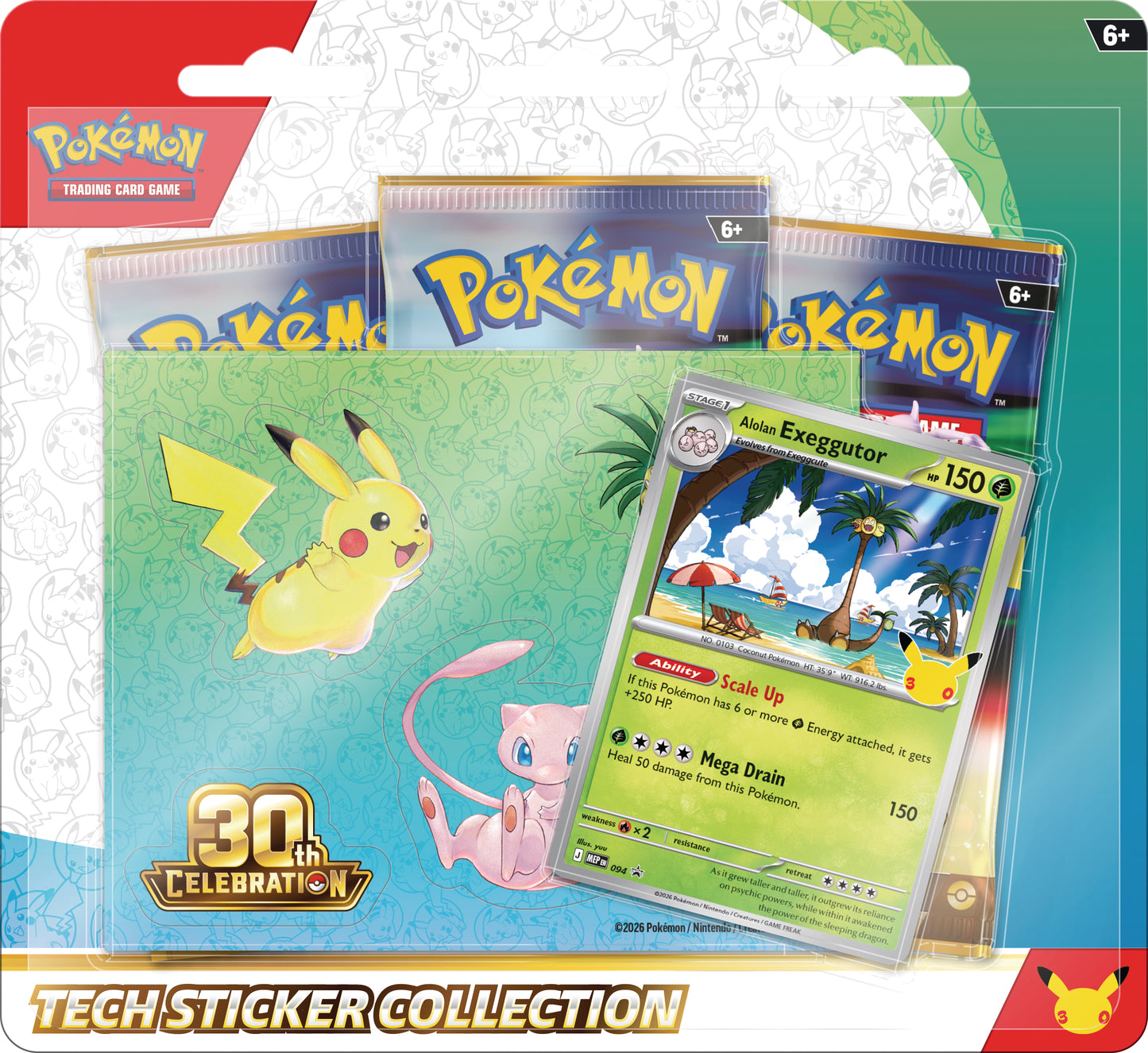 Pokemon 30th Celebration - Tech Sticker Collection