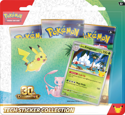 Pokemon 30th Celebration - Tech Sticker Collection