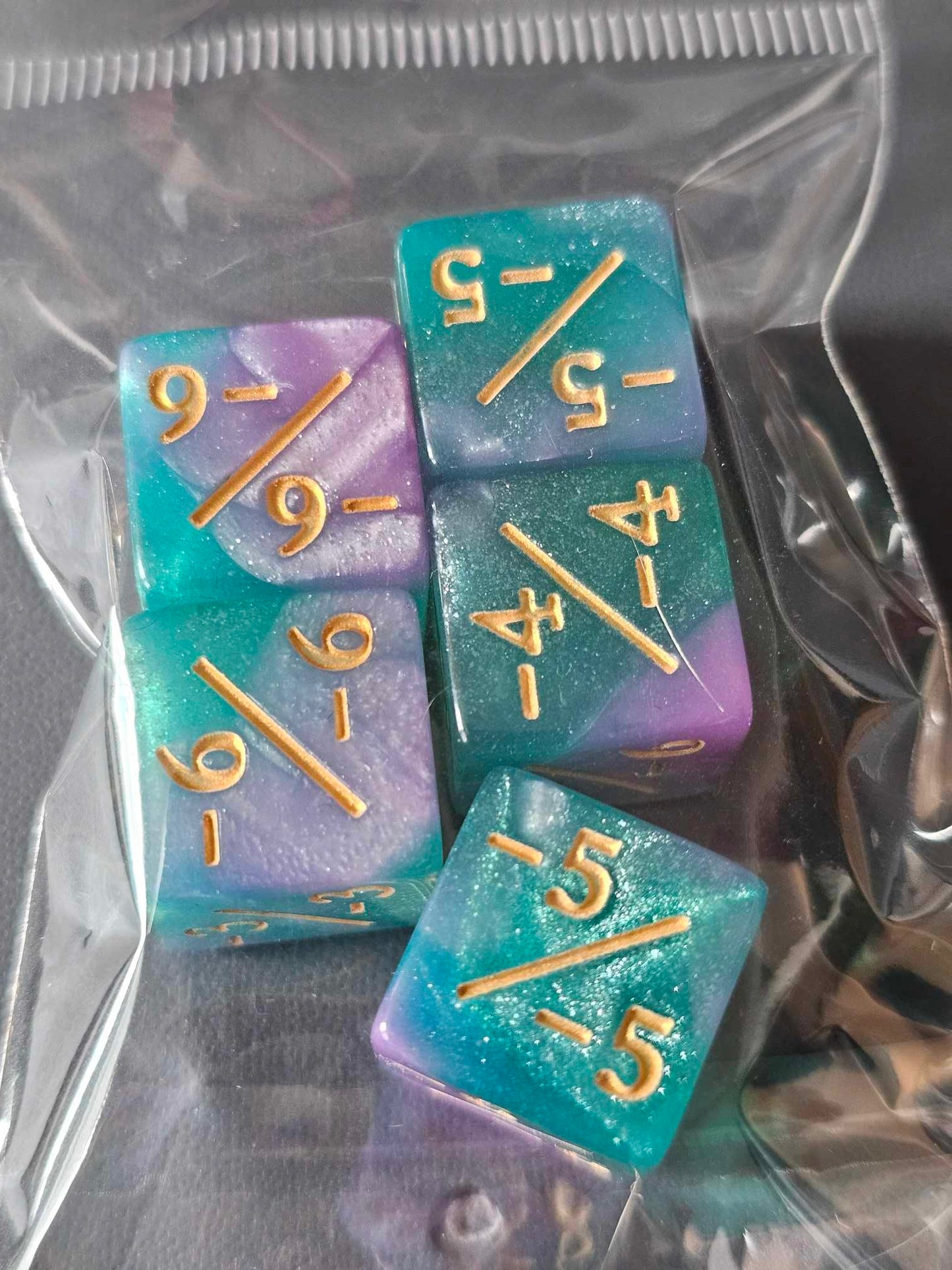 Dice Counter with minus (5pack)