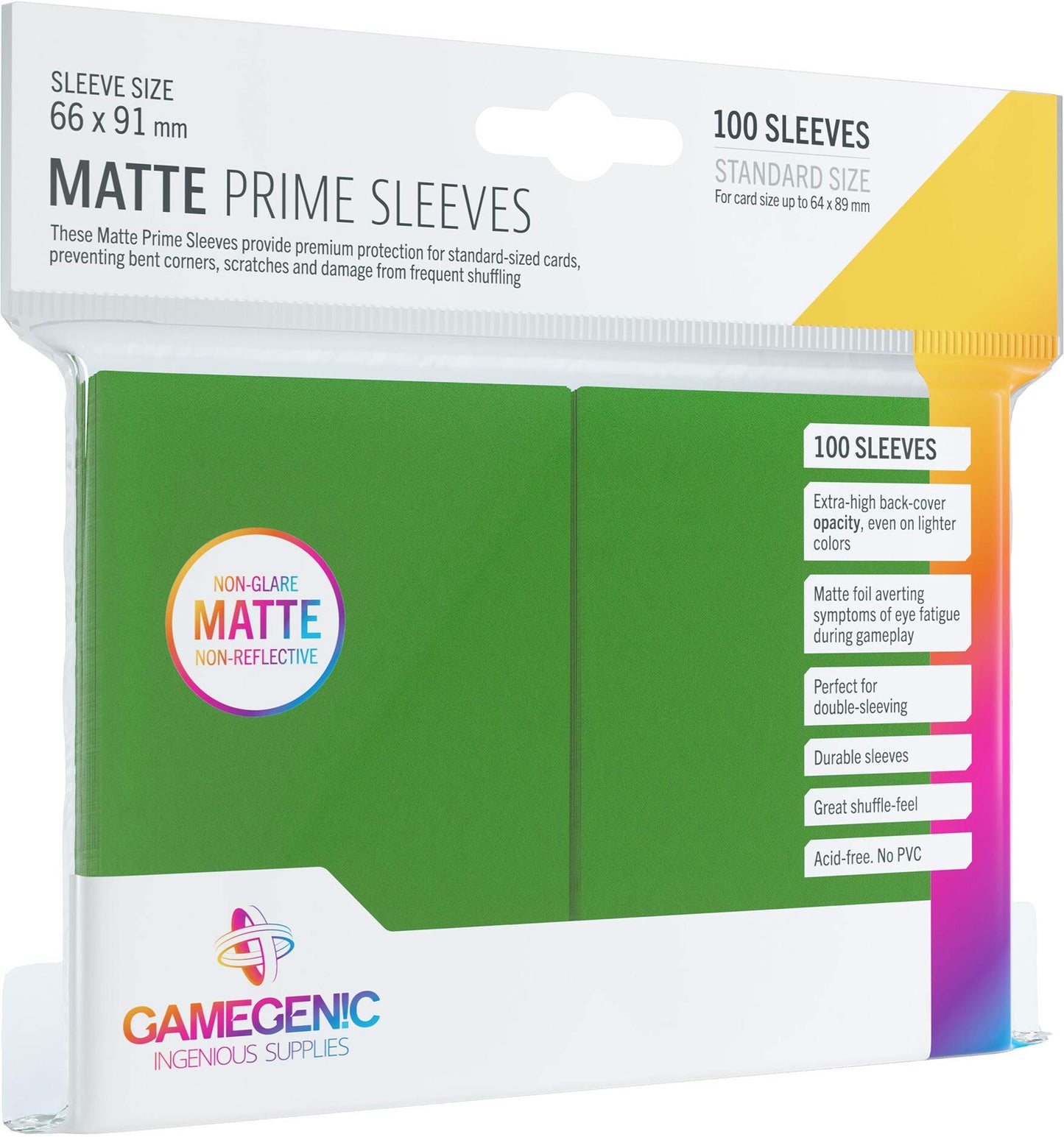 Matte Prime green sleeves gamegenic