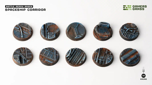 GamersGrass Spaceship Corridor Bases, Round 25mm (x10)