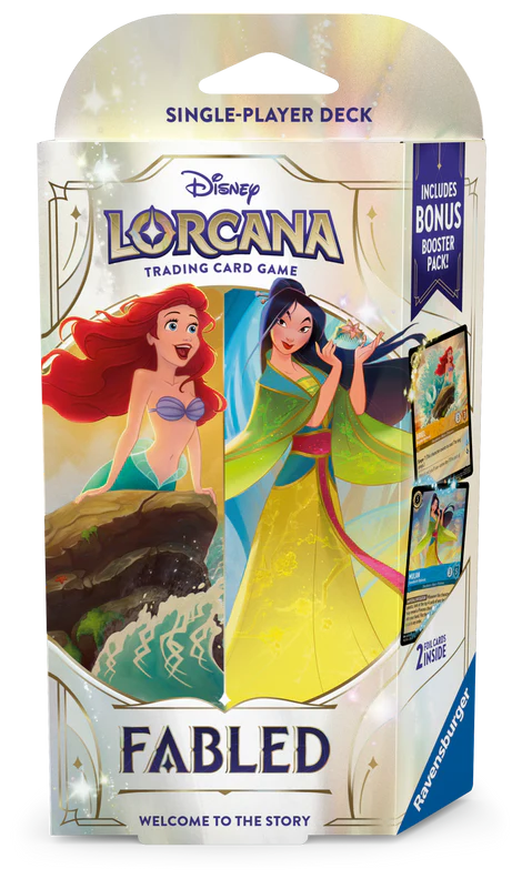 Disney Lorcana Fabled Starter Deck #2 Ariel & Mulan - Amber & Sapphire