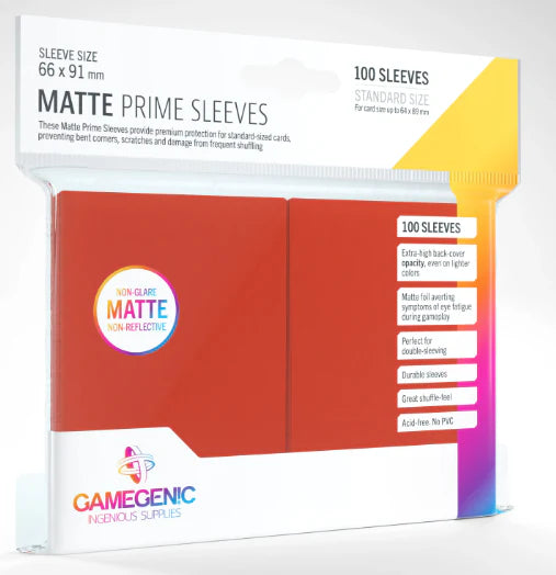 Matte Prime Red Sleeves Gamegenic