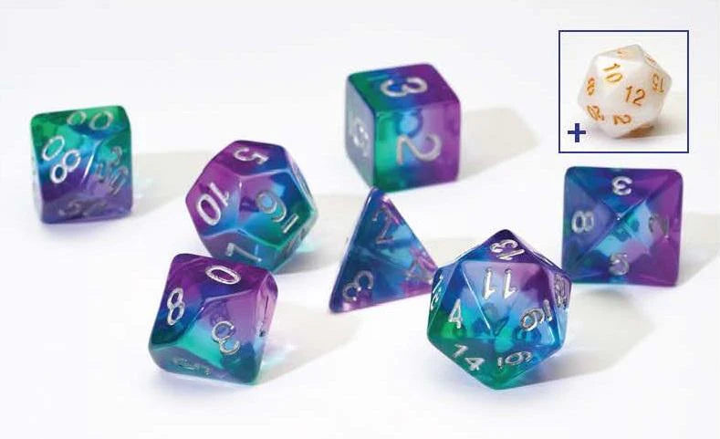 Sirius Dice Dice Set: Aurora Blue Layered Resin