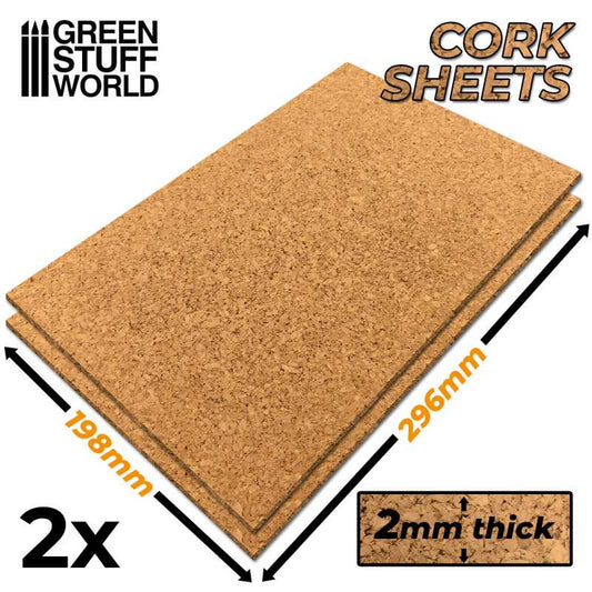 GSW Cork Sheet in 2mm x2