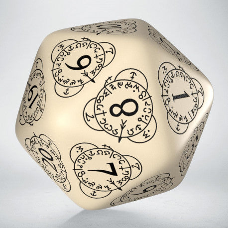 D20 Level Counter  Beige & black die