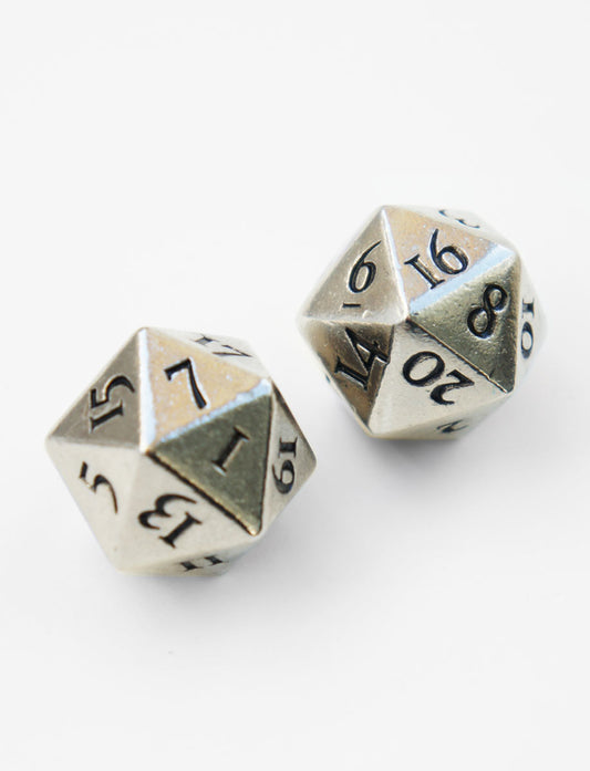 Ultra Pro Heavy Metal D20 Dice Set Chrome