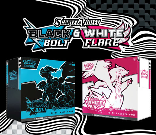 Pokemon SV10.5 Black Bolt & White Flare Elite trainer box