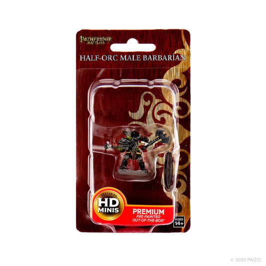Pathfinder Battles: Premium Painted Figure - Half-Orc Barbarian Male - EN