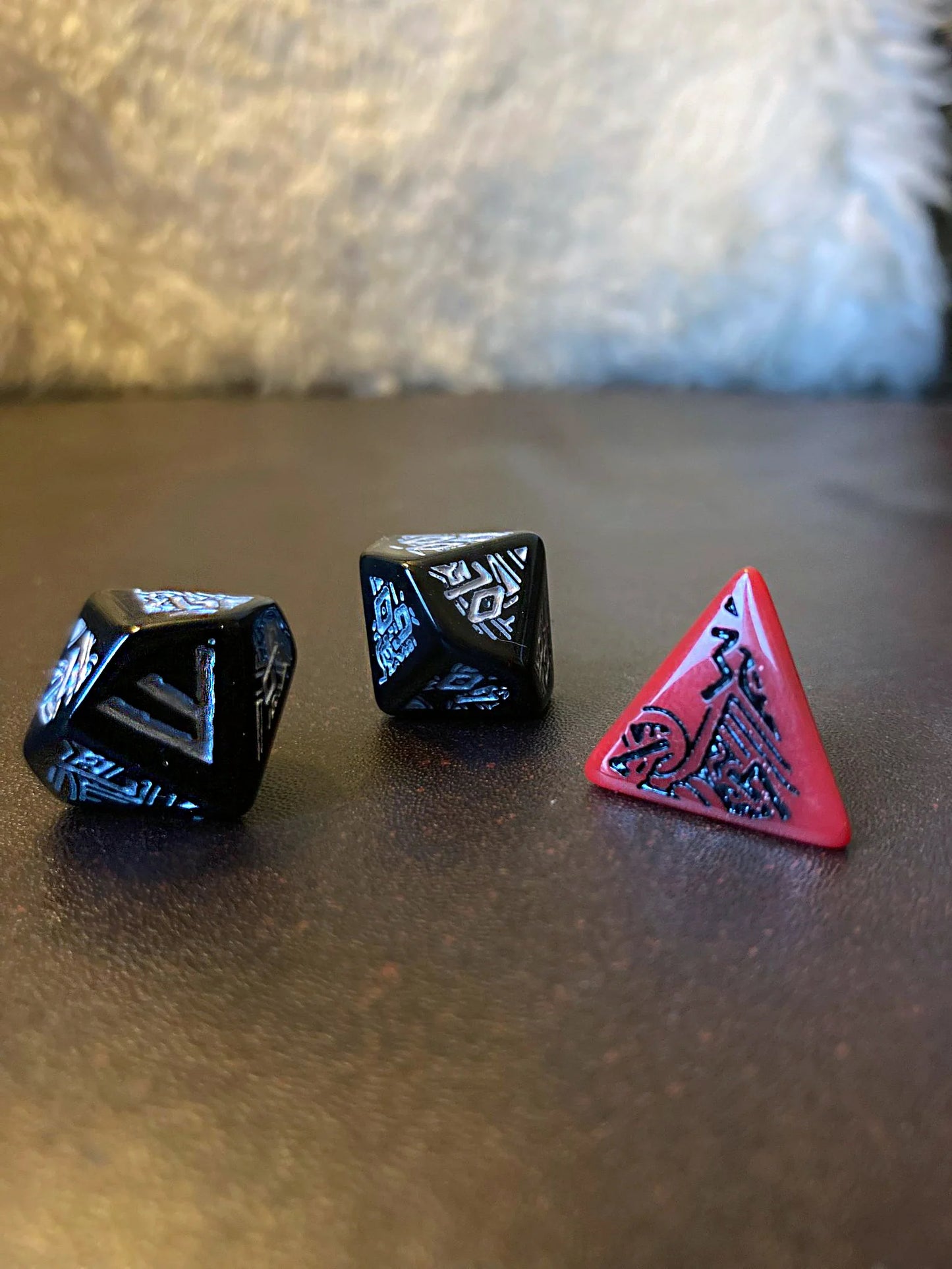 Quad dice set in bag